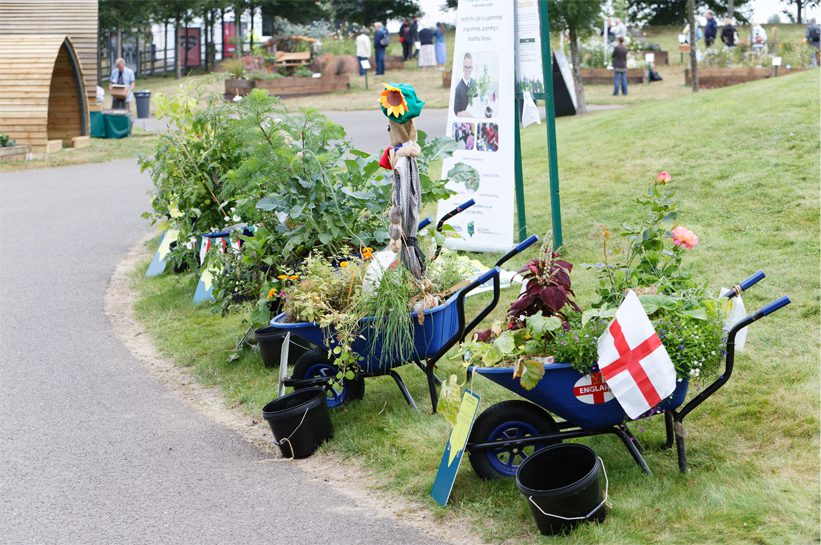 England flag wheelbarrow